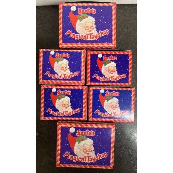 Lot Of 6 Santa’s Magical Toyshop 1995 Edition Cheryl Ann Ornaments NOB Elf Bears - Picture 10 of 10